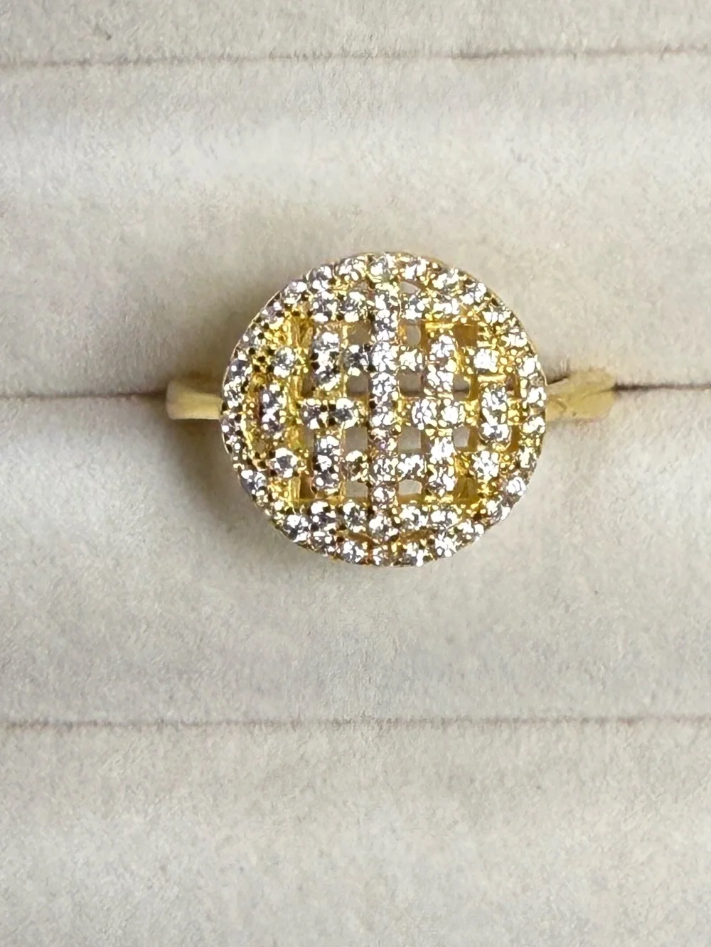 Moissanite Gold over 925 Sterling Silver Ring
